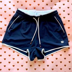 Wilson Dark Athletic Shorts with White Trim